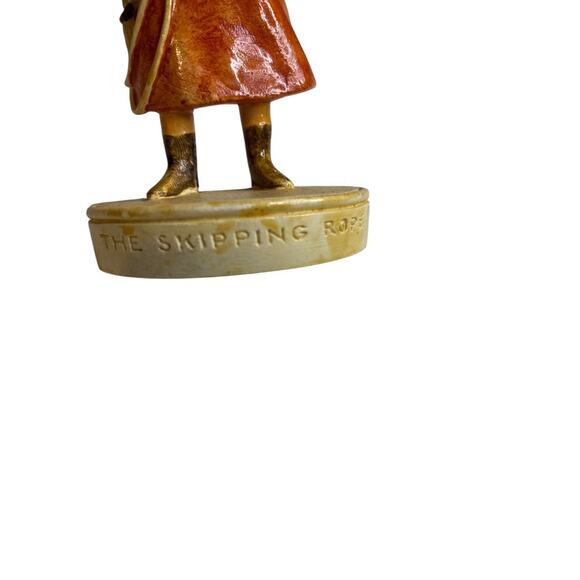 Sebastian Miniatures Signed Figurine The Pilgrims The Skipping Rope 1978 4" - Picture 6 of 6